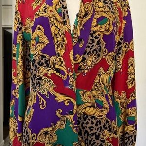Dana Buchman Purple and Gold Blazer